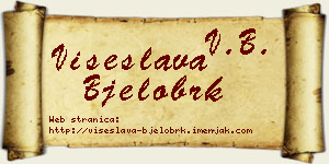 Višeslava Bjelobrk vizit kartica